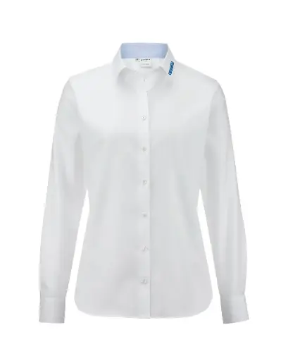 Horton Damen Bluse 0681 Lucky Uni zweifarbig Greta Langarm